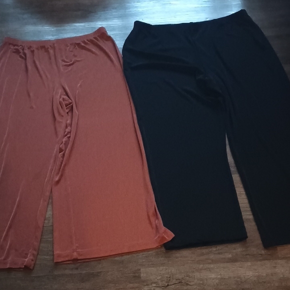 Chico's Pants - Chico's Black and Orange Wide Leg Pants